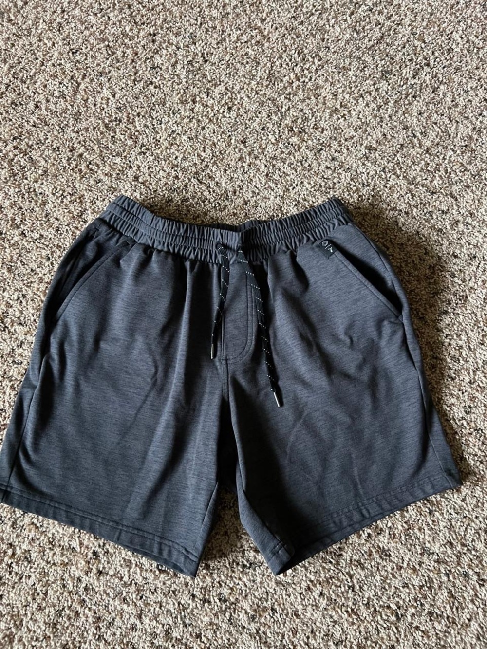 Puma Men's Athletic Drawstring Shorts in Charcoal